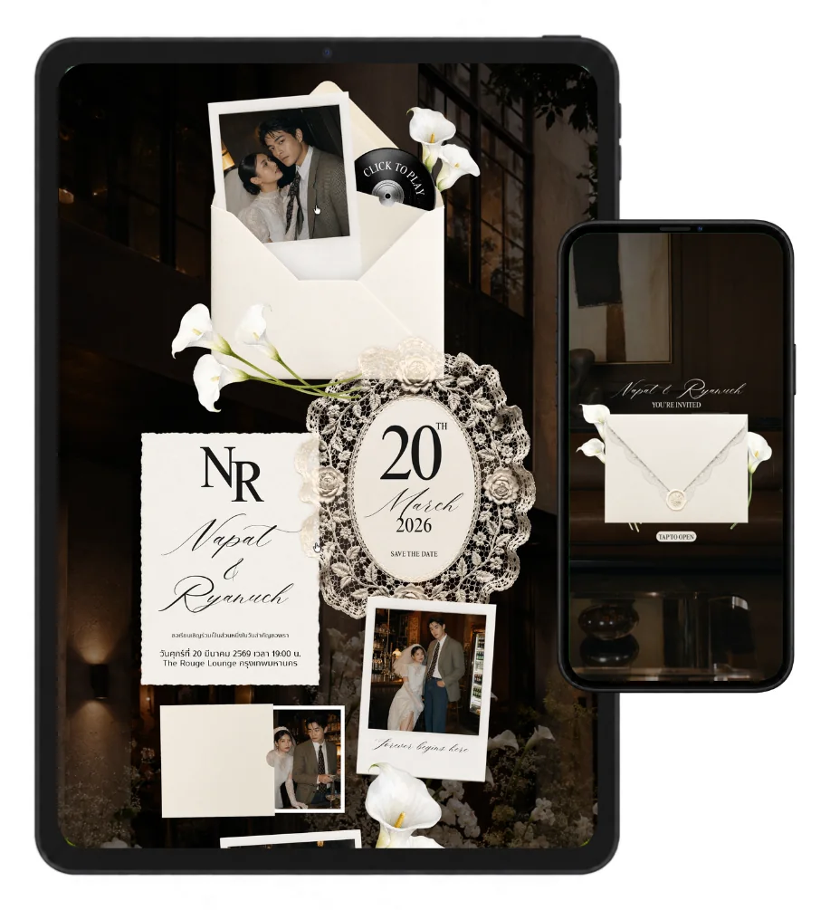 Wedding Website Template ของ THE NOIR